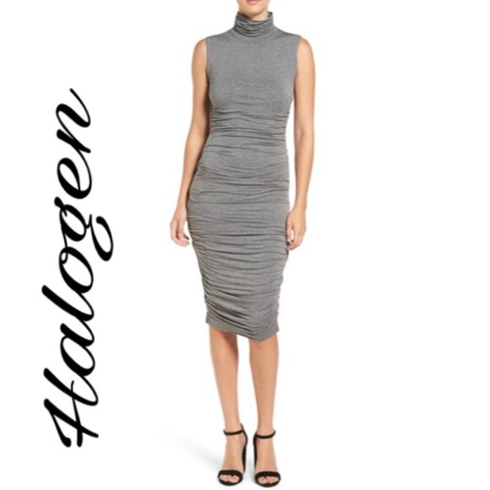 ✨ Halogen Ruched Bodycon Dress✨